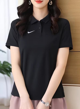 耐克2025夏新款女POLO衫网球训练速干透气运动短袖健身服IB8748