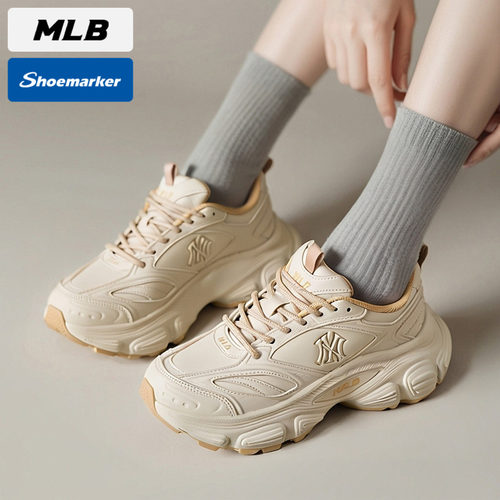 MLB官方男女鞋2025春季新款运动鞋复古老爹鞋厚底休闲鞋3ASHW005N
