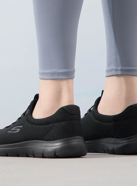 斯凯奇休闲鞋女鞋新款轻便健步鞋一脚穿软底透气运动鞋 12980