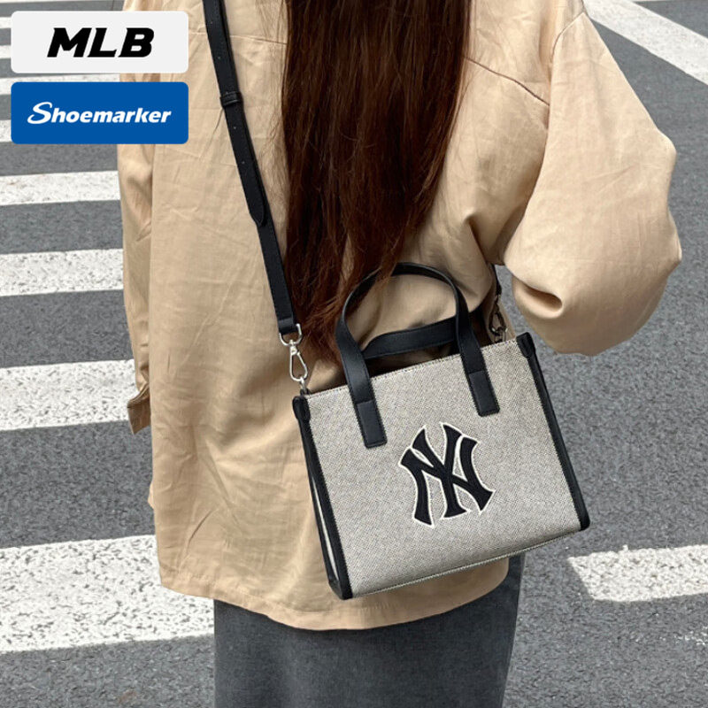 MLB官方NY单肩背包男女包2025春季新款托特包运动包拎包3A