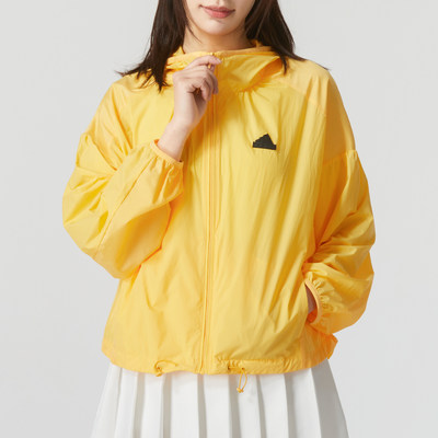 Adidas阿迪达斯梭织外套女装2024夏季运动服跑步训练夹克皮肤衣