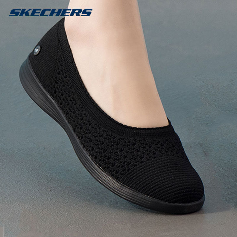 斯凯奇女鞋秋季透气蕾丝休闲鞋浅口单鞋官网一脚穿黑色老人妈妈鞋,运动鞋new,运动休闲鞋,淘宝优惠券,粉丝福利购,淘宝优惠卷