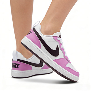 Nike耐克女鞋Court Borough黑白粉运动鞋低帮休闲板鞋DV5456-136