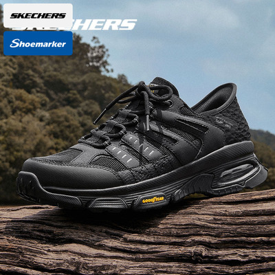 斯凯奇官网闪穿鞋男鞋2025春季运动鞋AIR-COOLED户外徒步鞋休闲鞋