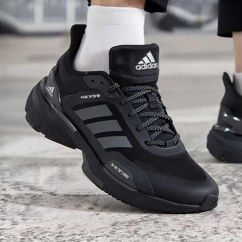 阿迪达斯正品休闲鞋男鞋2025秋季新款经典黑色健步运动鞋跑步鞋子