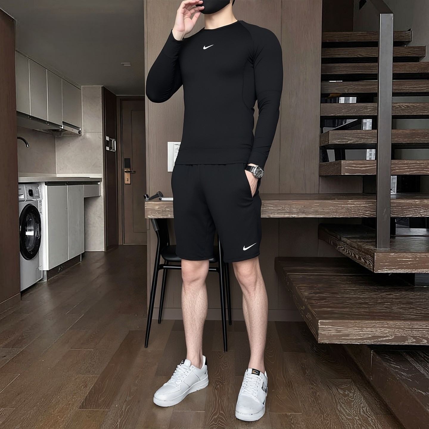 Nike耐克官方正品2025秋季新款运动服健身衣长袖跑步男款潮流黑色,运动服/休闲服装,运动T恤,淘宝优惠券,粉丝福利购,淘宝优惠卷