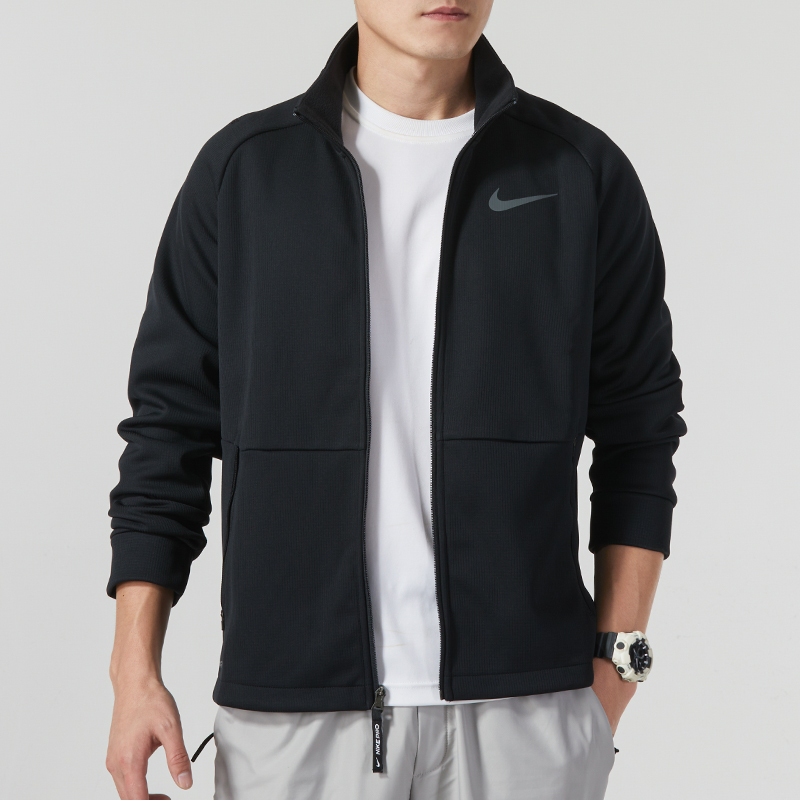 Nike耐克立领夹克官方男装2025新款黑色运动服针织外套上衣DM5941