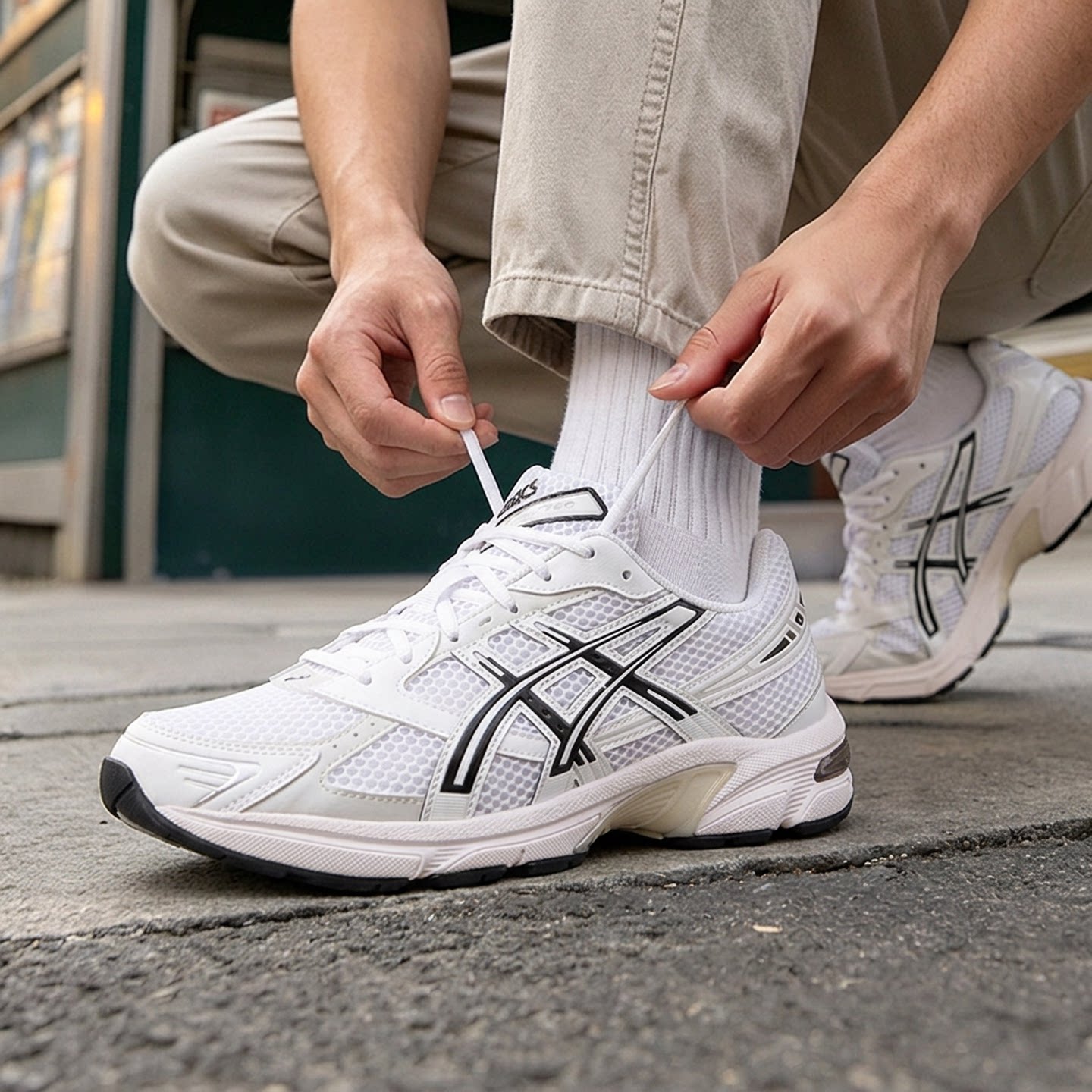 ASICS亚瑟士男款跑步鞋透气正品图片