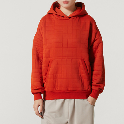 安德玛UA女装2025冬季新款休闲运动连服帽卫衣红色套头衫600365