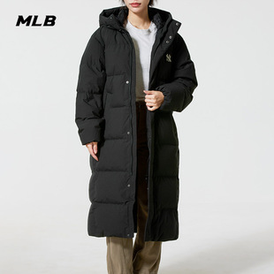 男女装 新款 保暖外套运动服3ADJV4056 NY黑色羽绒服2025冬季 MLB长款