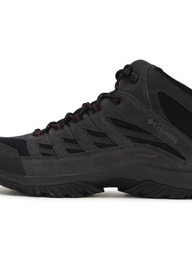 Columbia哥伦比亚徒步鞋男鞋官网黑色户外鞋抓地中帮登山鞋BM0652