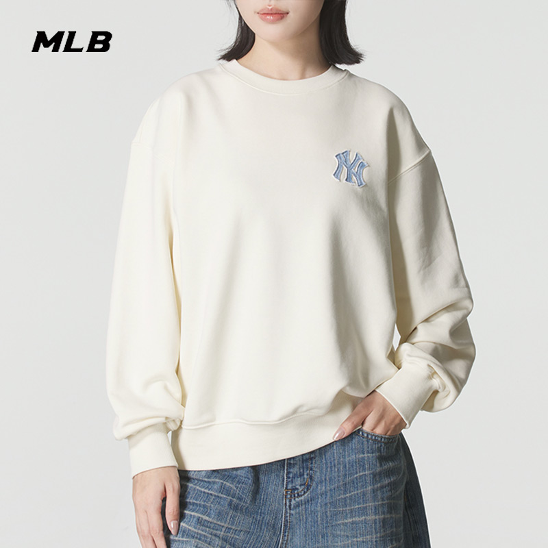 MLB官方宽松卫衣男女装2025秋季新款运动服情侣套头衫3AMTM0754