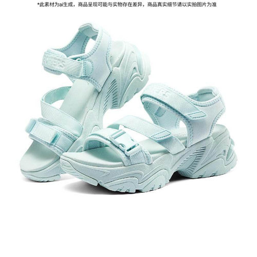SKECHERS斯凯奇女DLITES SANDAL夏季运动休闲凉鞋厚底拖鞋119850