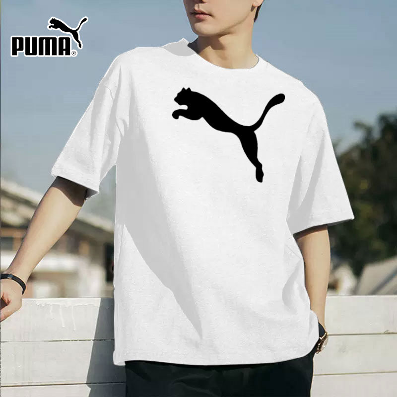 PUMA彪马白色短袖男装2026春季新款宽松大码半袖圆领纯棉运动T恤,运动服/休闲服装,运动T恤,淘宝优惠券,粉丝福利购,淘宝优惠卷