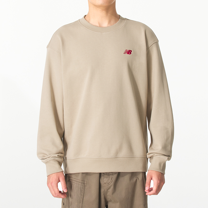 NEW BALANCE NB圆领卫衣男2025秋季新款运动服休闲套头衫MT53809