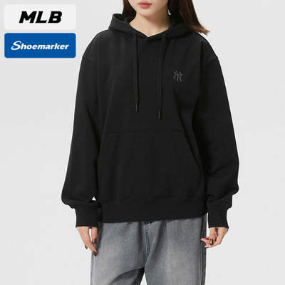 MLB情侣卫衣NY连帽运动服2026春季新款男女款套头衫长袖3AHDB0161