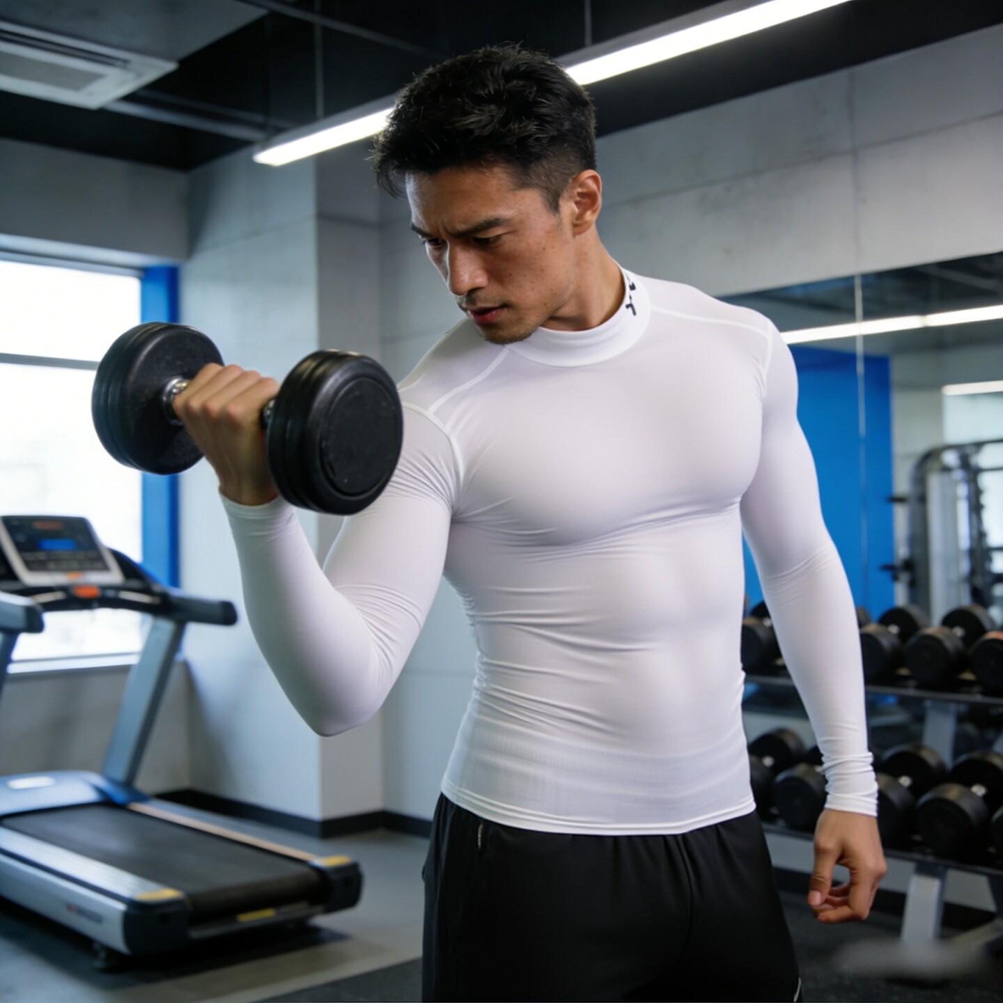 安德玛UA正品长袖男装 2025冬季新款紧身T恤健身跑步透气训练服