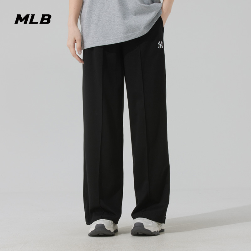 MLB官方女裤子2025秋季新款针织长裤宽松运动裤直筒裤3FPTB1153