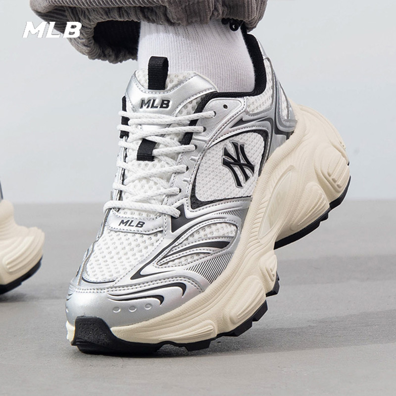 MLB厚底老爹鞋男女鞋2025冬季新款经典休闲鞋情侣运动鞋3ASHWD15N