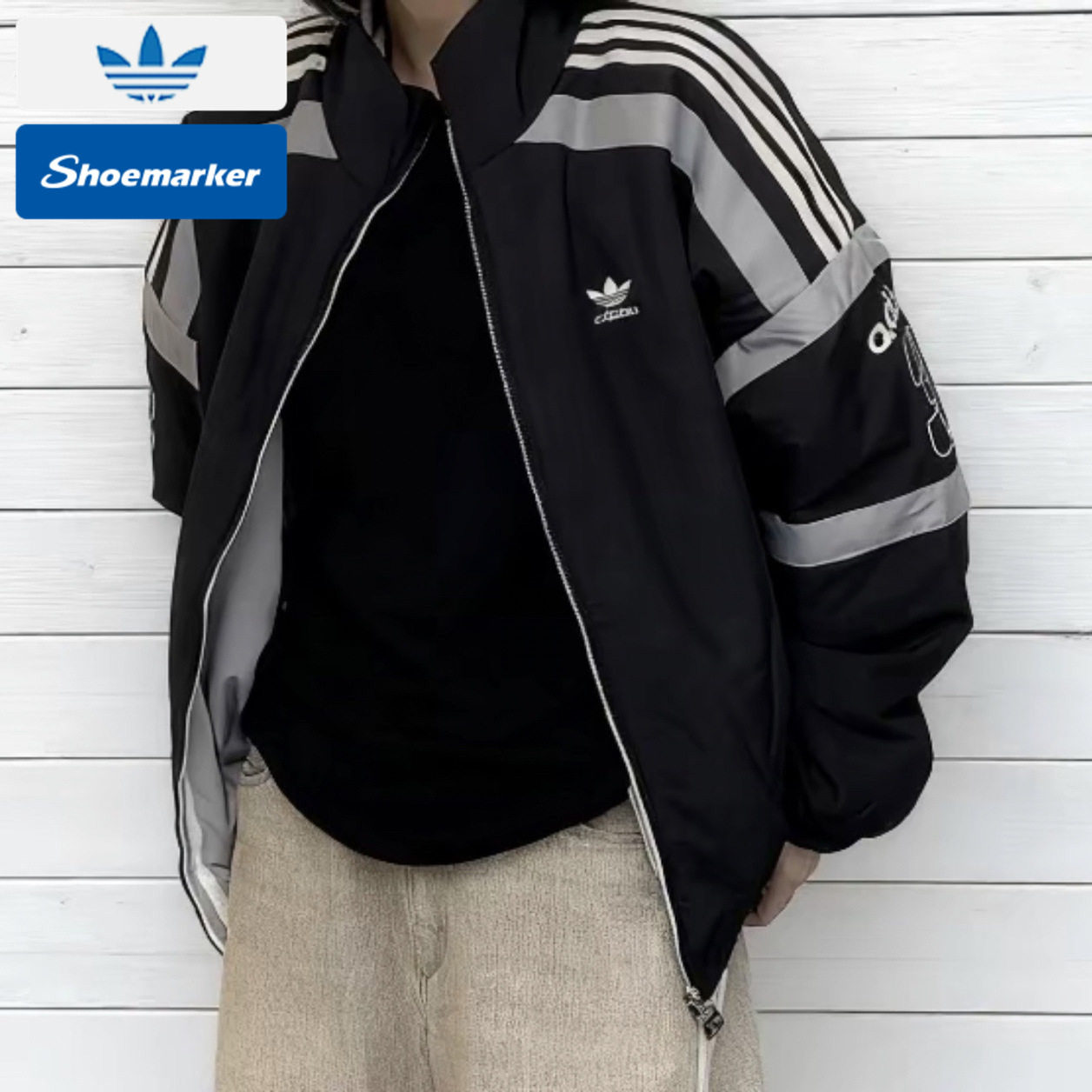 Adidas阿迪达斯官方三叶草棉服男装2025夏季新款运动户外保