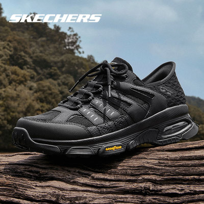 斯凯奇官网闪穿鞋男鞋2025冬季运动鞋AIR-COOLED户外徒步鞋休闲鞋