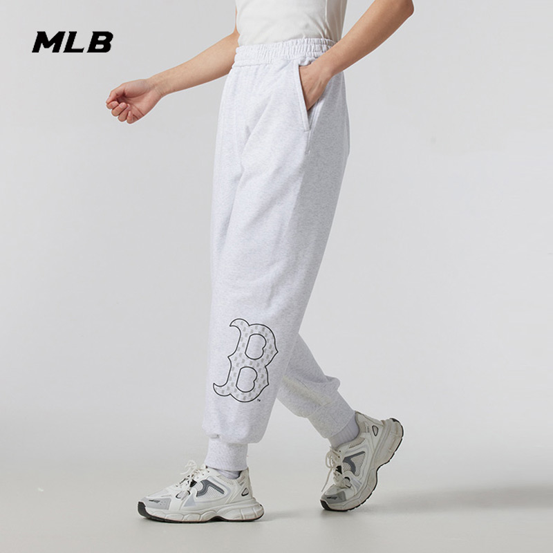 MLB官方针织长裤束腿裤2025冬季新款男女裤子运动裤卫裤3APTM0151