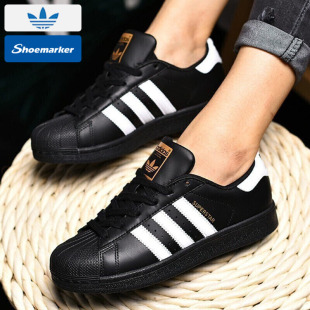 板鞋 阿迪达斯官网三叶草男鞋 子黑色运动休闲鞋 轻便板鞋 adidas 女鞋