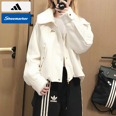 阿迪达斯女绒毛衬里短款夹克马年