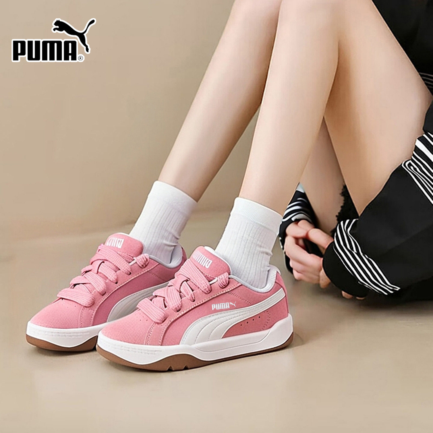 PUMA彪马面包鞋女鞋2026新款板鞋低帮休闲鞋复古粉色运动鞋400707,运动鞋new,运动休闲鞋,淘宝优惠券,粉丝福利购,淘宝优惠卷