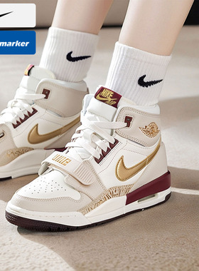 耐克AJ312篮球鞋女鞋 2025新款蛇年新春女高帮减震耐磨运动休闲鞋