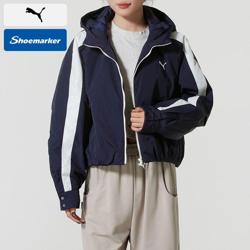 PUMA彪马女装2026夏季新款保暖时尚运动服户外防风休闲连帽棉