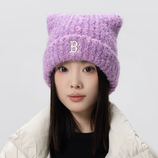 MLB官方毛线帽女帽2025秋冬新款 保暖运动帽保暖针织帽子3ABNB1156