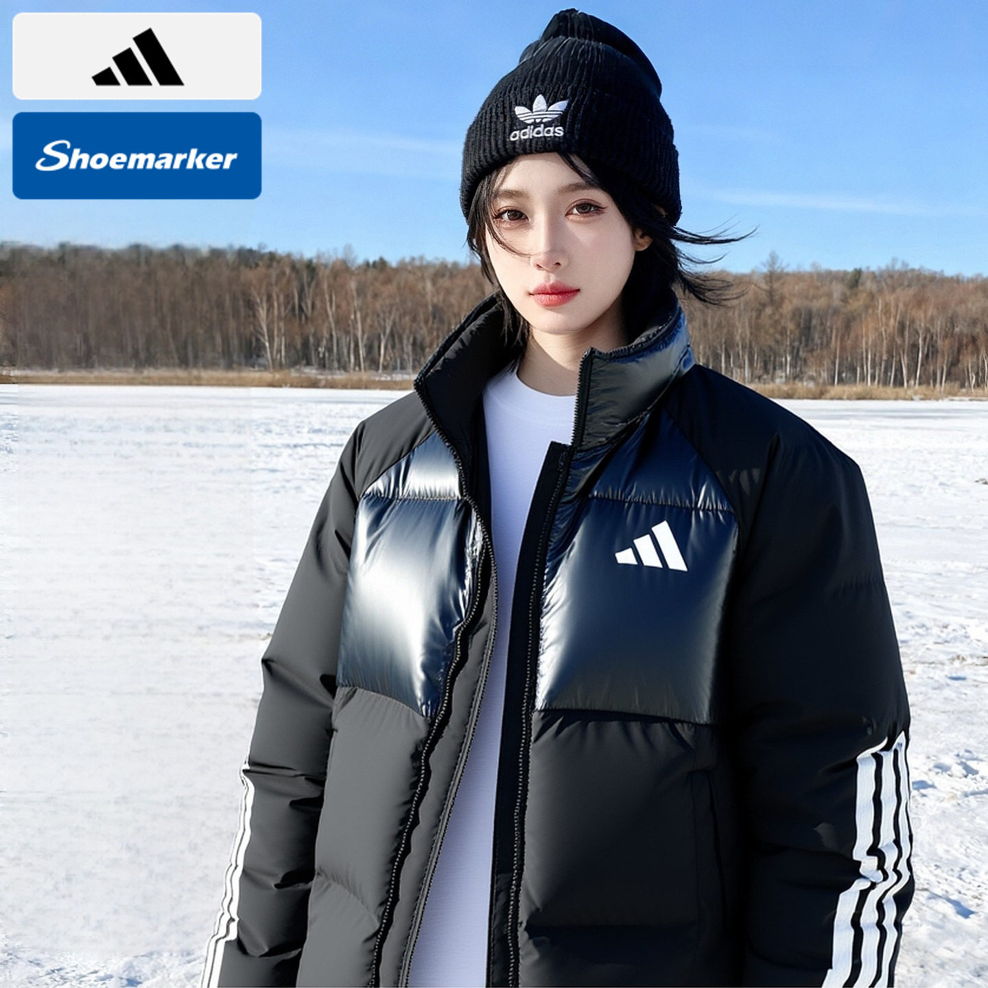 阿迪达斯官方正品羽绒服男女2025春季新款保暖御寒舒适鸭绒运动服