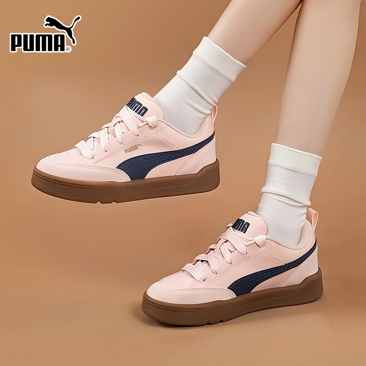 PUMA彪马板鞋女鞋2025秋季新款低帮粉色休闲鞋面包鞋运动鞋397262