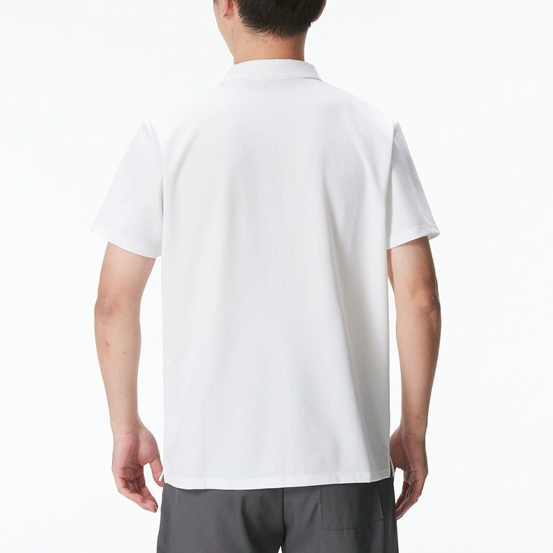 斯凯奇翻领短袖男装2025春季新款运动服白色休闲上衣商务POLO衫