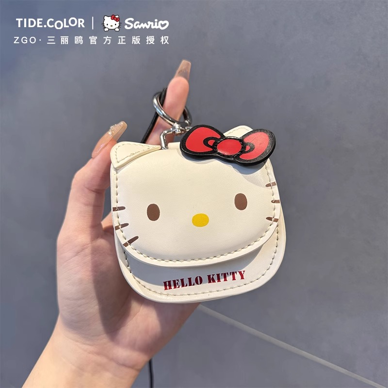 正版hellokitty联名耳机包凯蒂猫零钱包可爱学生收纳钥匙包包挂件