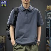 男夏季 薄款 凉感t恤宽松大码 2025新款 休闲衬衫 polo衫 半袖 翻领短袖