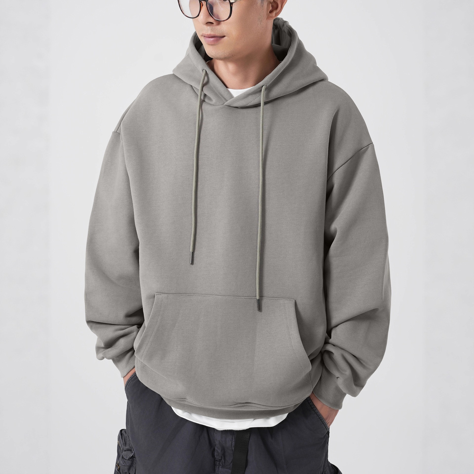 重磅480克连帽卫衣男款