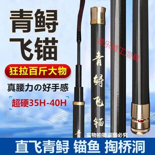 黑棍超硬40H19调暴力直飞青鱼竿巨物黑坑锚鱼掏桥洞钓浮桥溜边飞