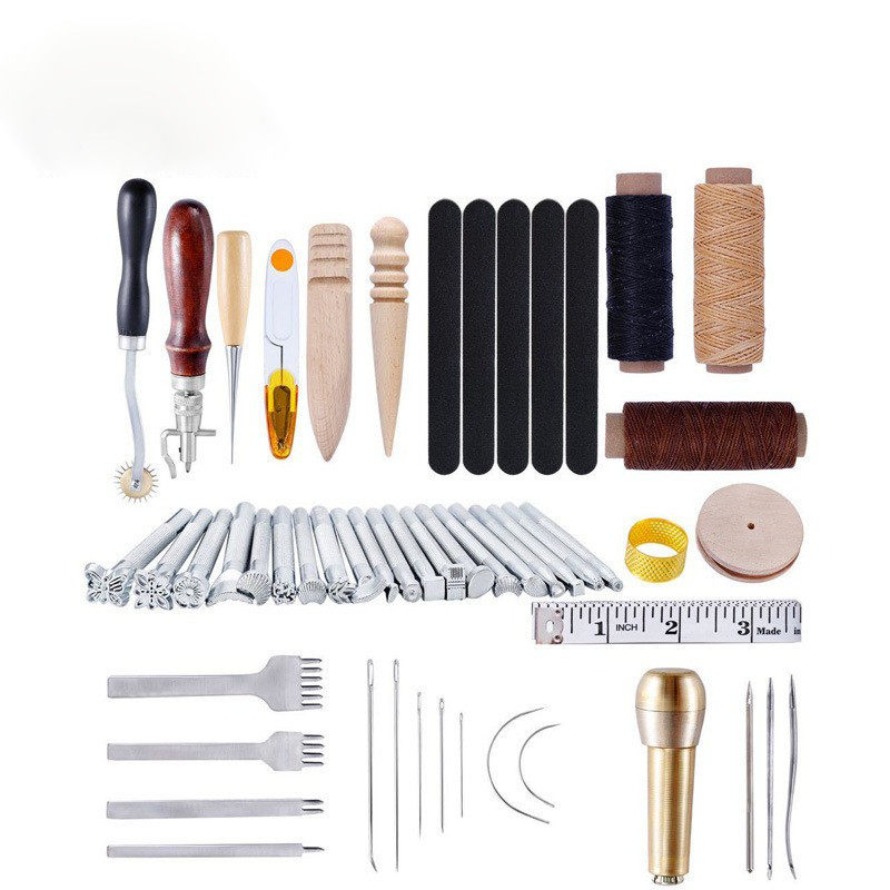 diy皮艺皮革皮料 皮包牛皮皮具材料包 钱包工具套装中国大陆
