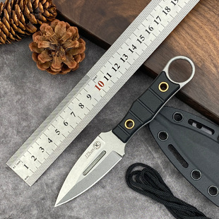 基兹利亚尔小刀俄罗斯锋利迷你小刀露营小直刀多功能指环刀