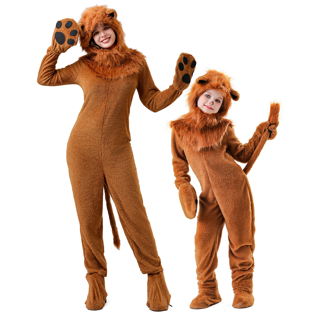 亲子装绿野仙踪狮子成人儿童舞台演出服 狮子王COS服装表演服