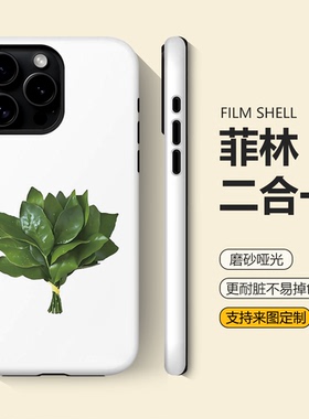 ins风柚子叶适用新款苹果17/16promax防摔手机软壳14plus情侣小米15华为mate70国潮pura80创意oppofindx9全包