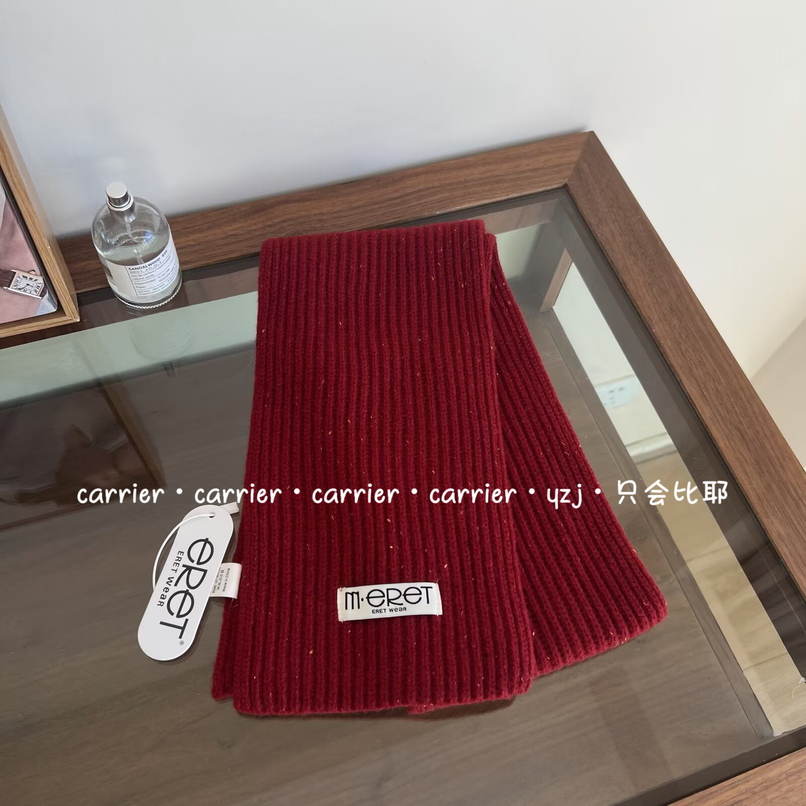 Carrier 彩点小美满~韩系简约针织100%羊毛wool围巾女秋冬季围脖