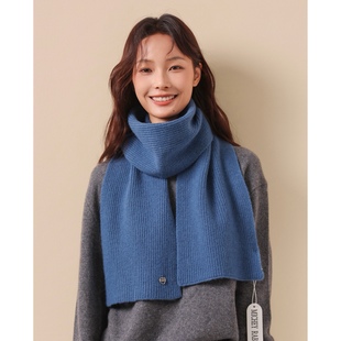 Carrier Egg新品100%绵羊毛元宝针织围巾女冬季保暖情侣百搭围脖