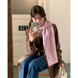 Carrier 韩国茉莉柔软亲肤羊毛围巾情侣款冬季百搭保暖可送礼围脖