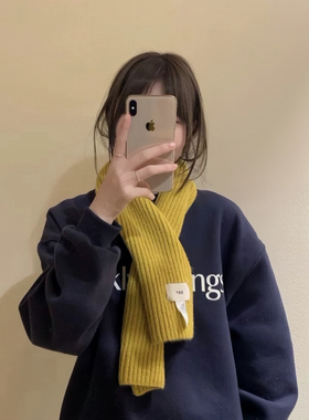 Carrier  Egg韩国小众设计师围巾简约百搭竖条针织女亲肤情侣围脖