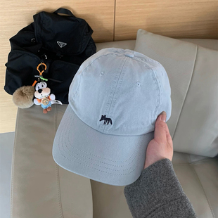 蒂芙尼蓝～韩系狐狸卡通棒球帽情侣100%纯棉显脸小大头围休闲帽子