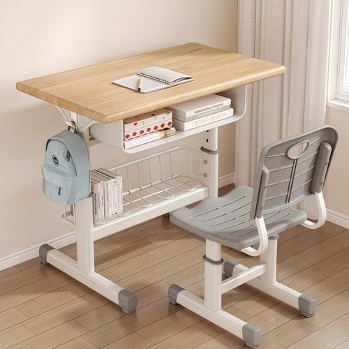 免安装学生课桌椅校园书桌可升降