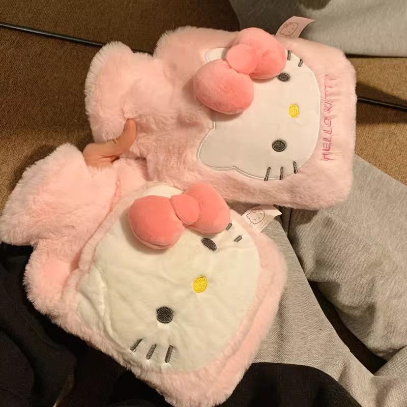 毛绒热水袋注水热敷暖手加厚防爆